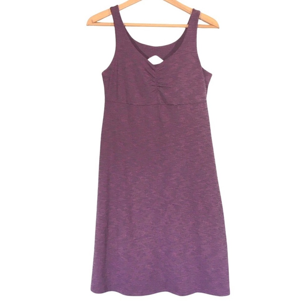 Kuhl Mova Aktiv Rouched Bra Top Cut Out‎ Athletic Dress Size S Plum Heather